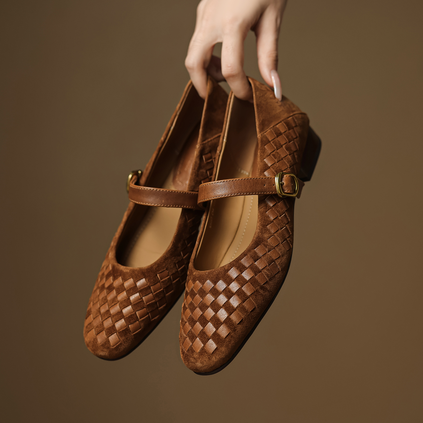 Handmade Genuine Woven Texture - Men Shoes Elegant ulasan dan harga