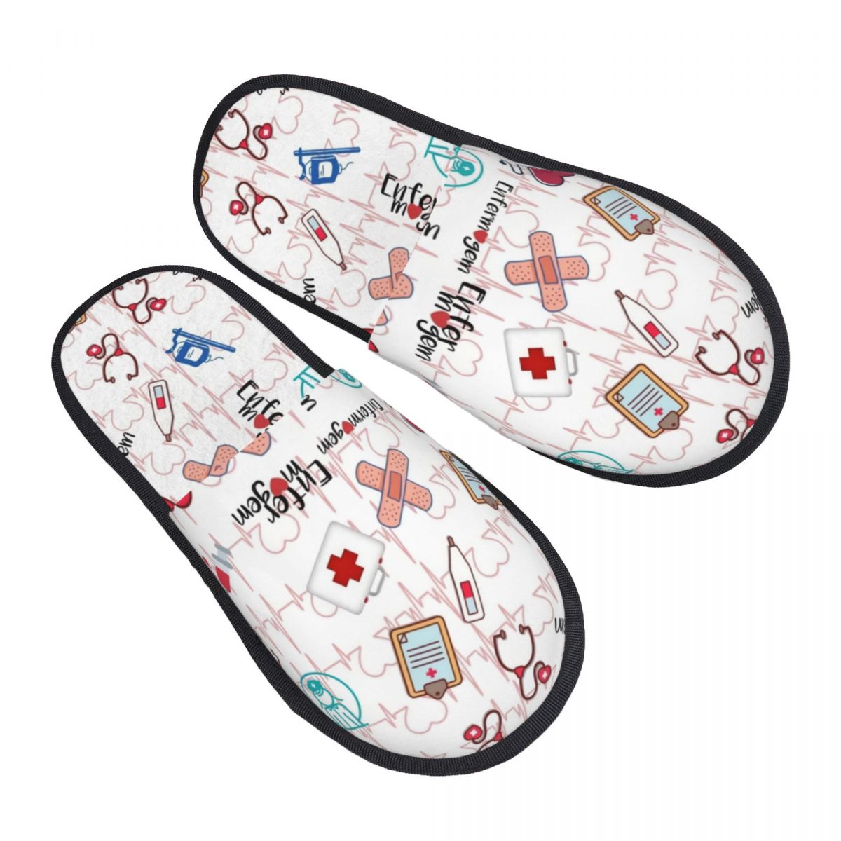 Print Heartbeat And Stethoscop - Men'S Shoes With Memory Foam ulasan dan harga