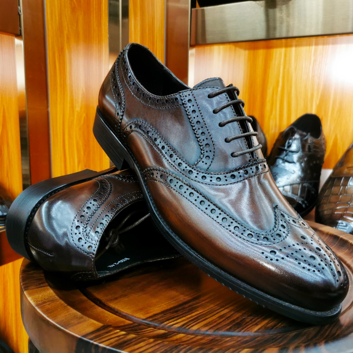 Luxury Men's Dress Shoes Genui - Oxford Brogue Leather ulasan dan harga