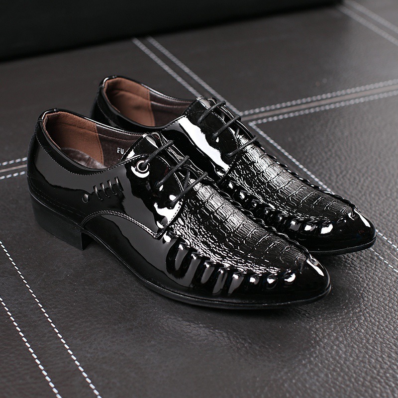 Men's  Dress Leather Shoes Lac - Oxford Brogue Leather ulasan dan harga