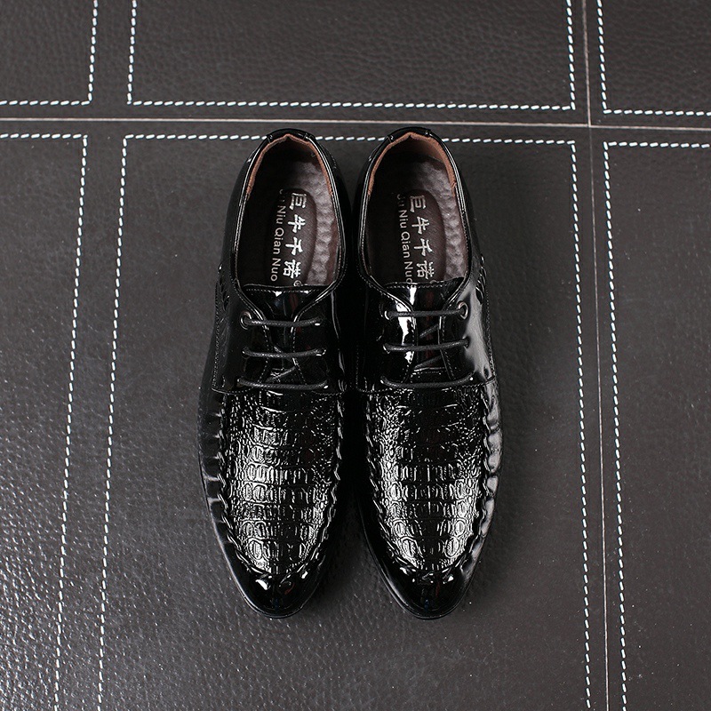 Men's  Dress Leather Shoes Lac - Oxford Brogue Leather ulasan dan harga