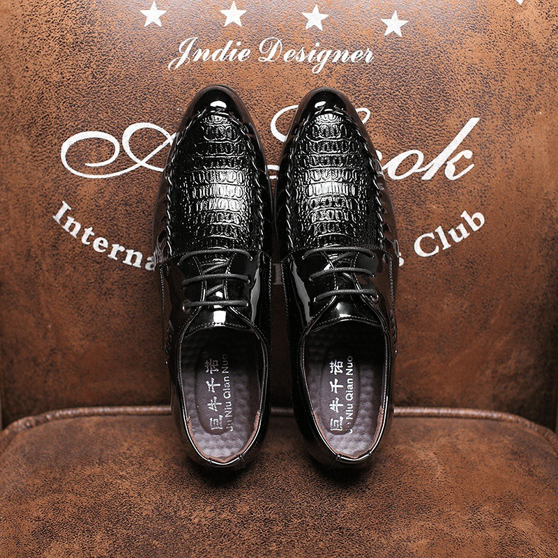 Men's  Dress Leather Shoes Lac - Oxford Brogue Leather ulasan dan harga