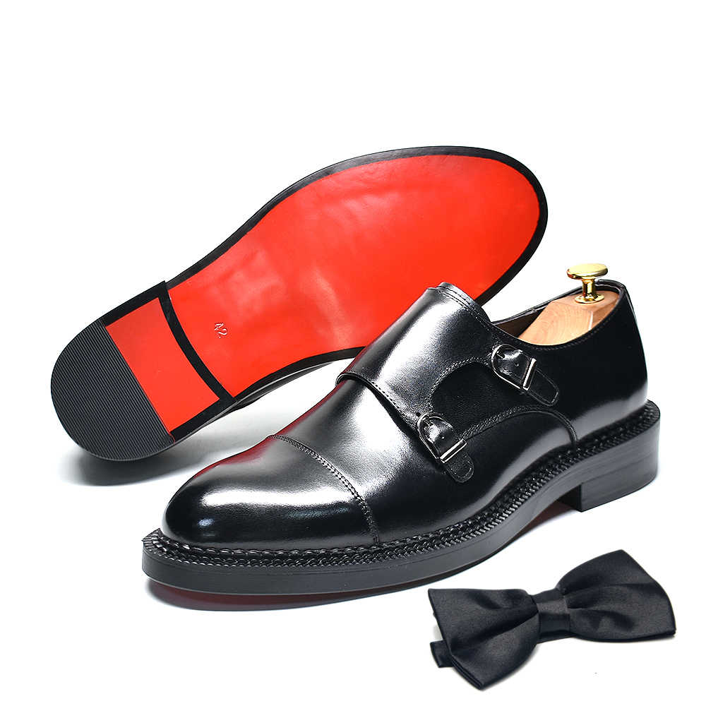 Luxury Genuine Leather Men's W - Monk Strap Shoe ulasan dan harga
