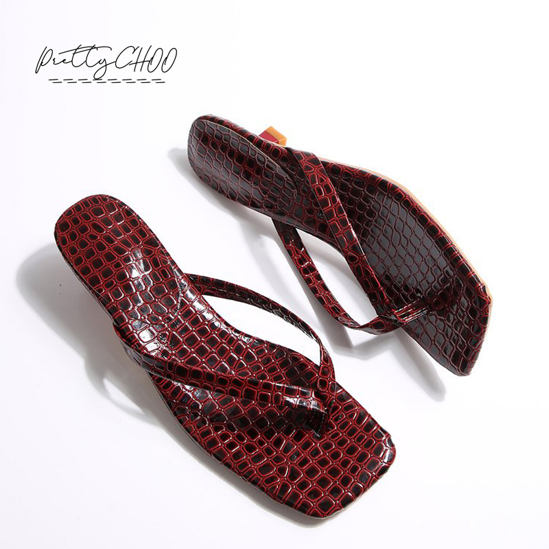 Crocodile Print Kitten Heel Fl - Men'S Shoes To Women'S ulasan dan harga