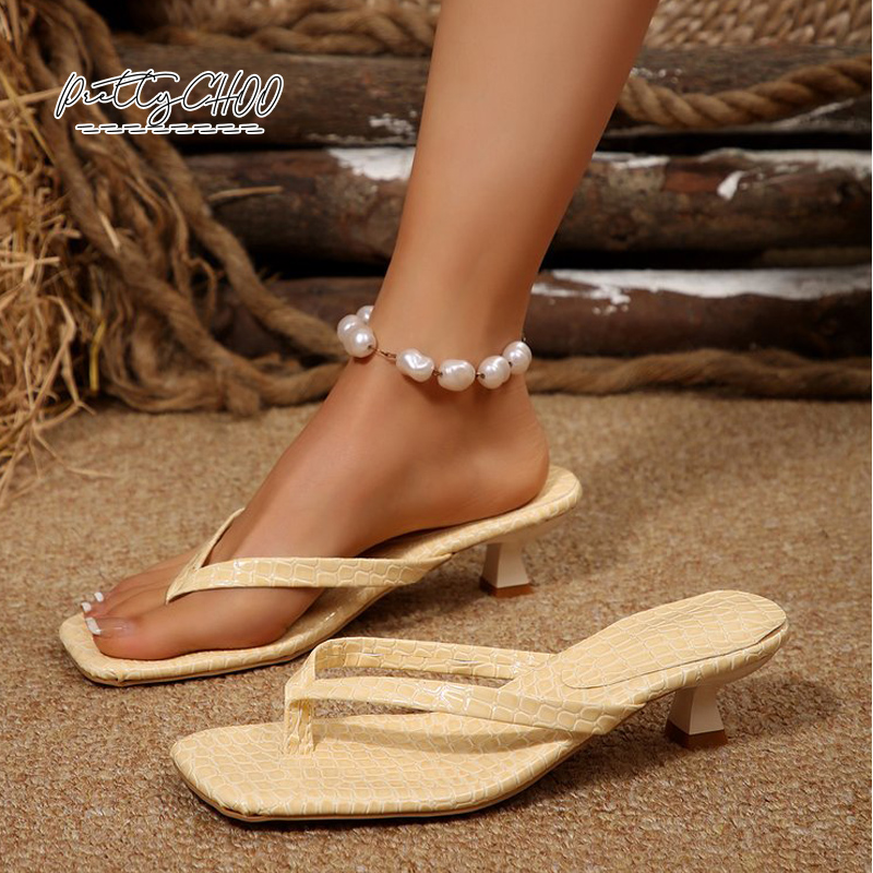 Crocodile Print Kitten Heel Fl - Men'S Shoes To Women'S ulasan dan harga